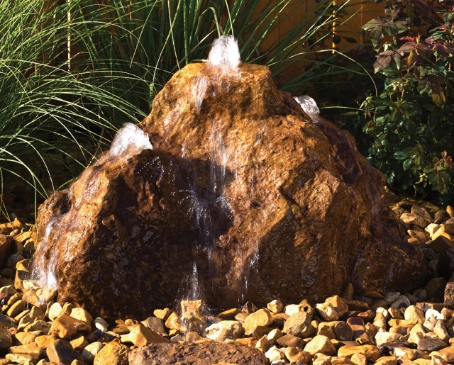 Bubbling Rock Fountains Aqua Bella Fountain Rocks are selected based on shape, distinctive color pattern and size.